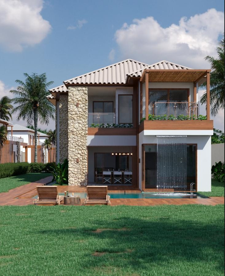 Empreendimento exclusivo com 10 residências, piscina privativa e vista mar em Arraial d’Ajuda em Porto Seguro