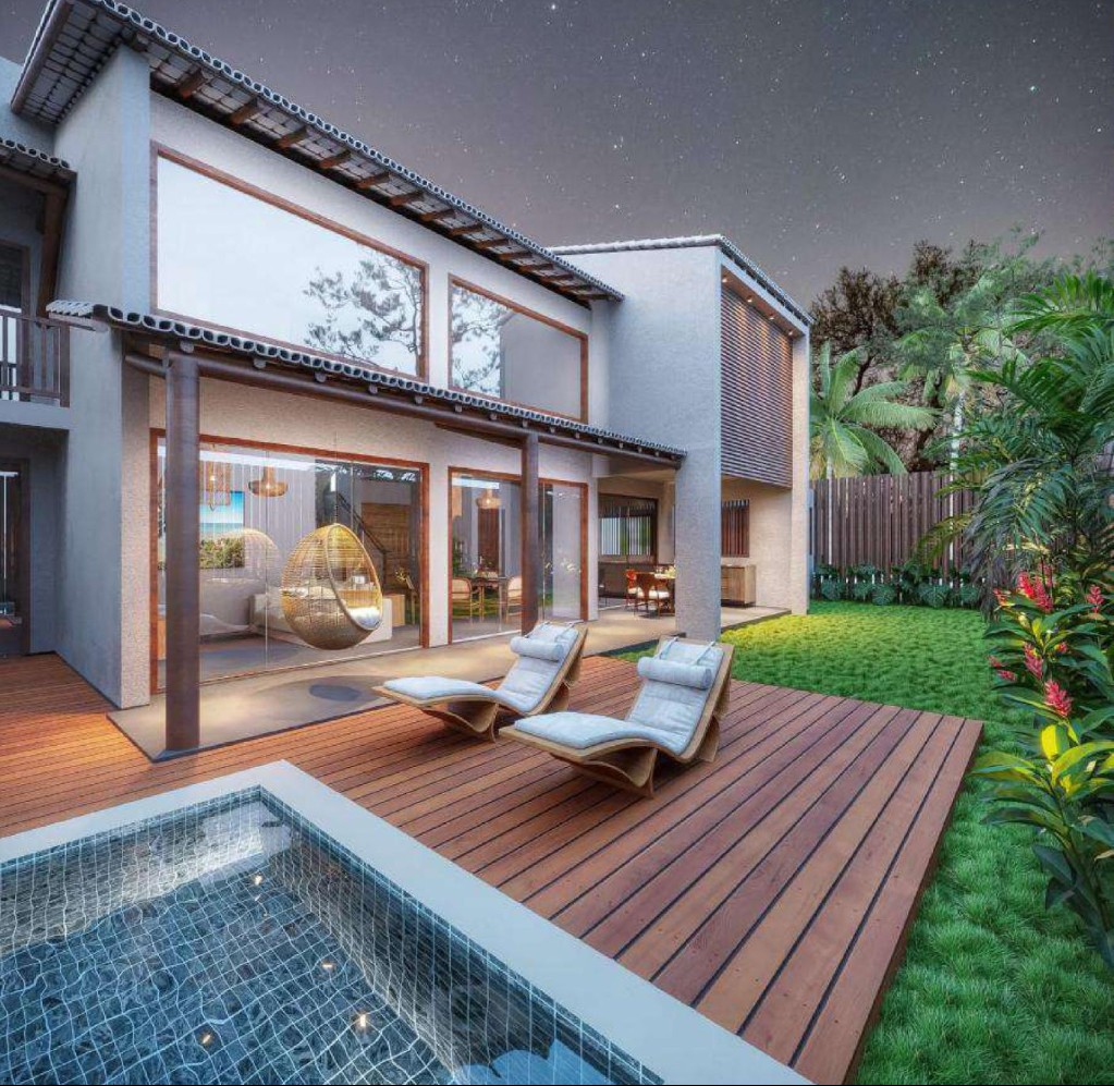 Casa de alto padrão com 4 suítes, piscina privativa e área gourmet em Arraial d’Ajuda em Porto Seguro